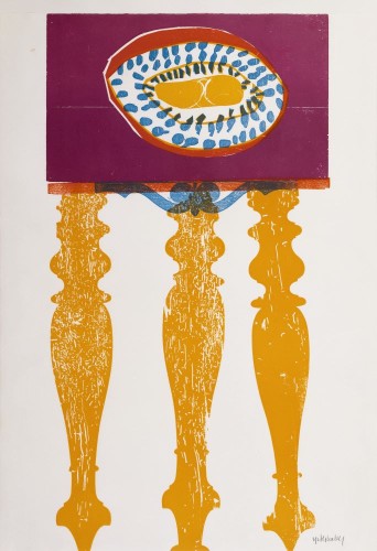 HAP Grieshaber, Kleine Schale aus der Mappe: Herbst der Wilhelmstraßenkrämer, 1970, Sammlung Würth Inv. 312 © VG Bild-Kunst, Bonn 2023