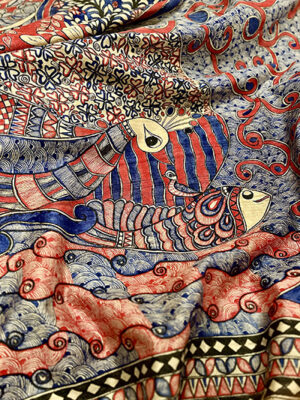 The NALOM Project Madhubani Art Scarf