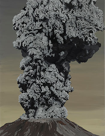 Sven Drühl, SDNN (volcano), 2016, Lack auf Leinwand, 200 x 155 cm, Kunsthalle Emden