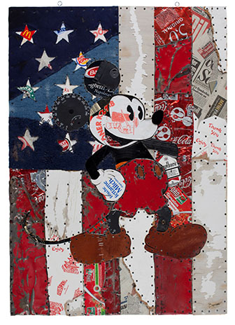 Georg Barinov: The United Trash of Mickey Mouse, 50x80cm, 2014, Mixed Media