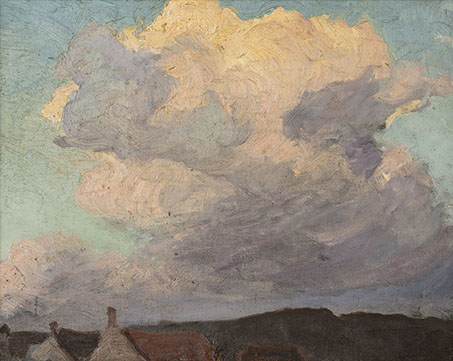 Walter Strich-Chapell, Wolkenstudie, 1905-07, Öl auf Leinwand, Städtische Galerie Bietigheim-Bissingen