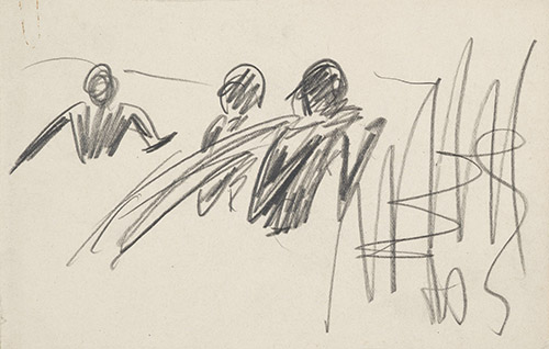 Ernst-Ludwig Kirchner, Badende in den Moritzburger Teichen um 1910, Staatliche Kunsthalle Karlsruhe